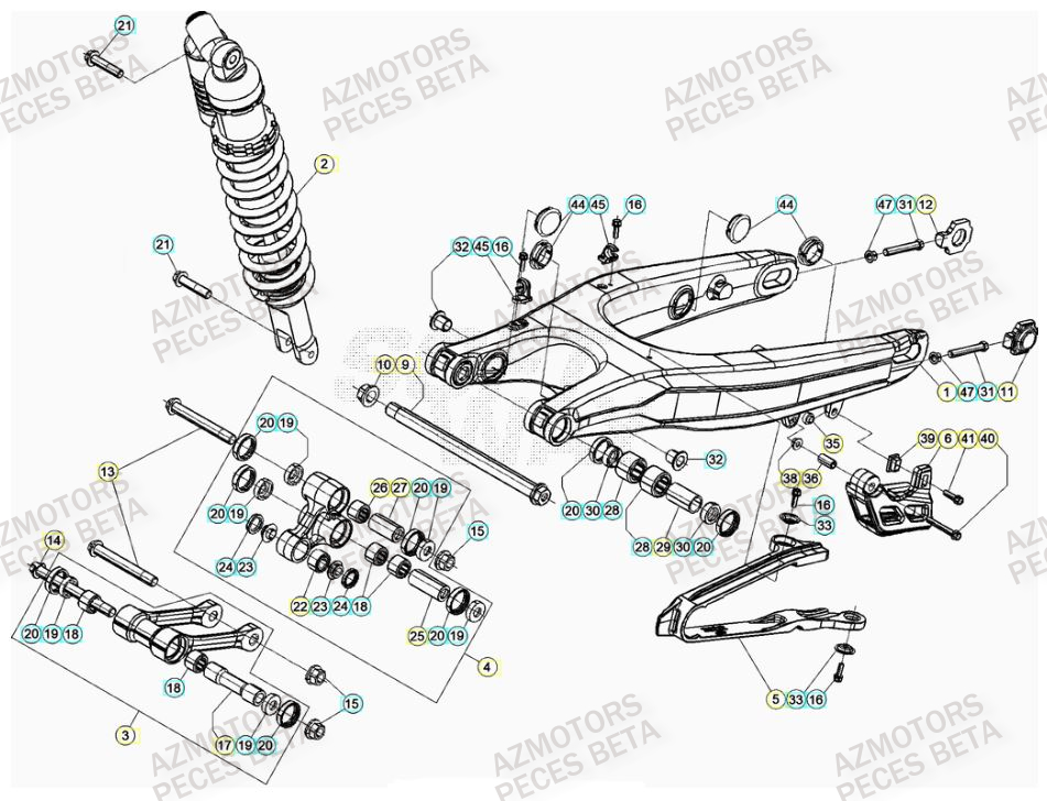 Bras Oscillant BETA Pieces BETA RR 2T 300 RACING - (2020)