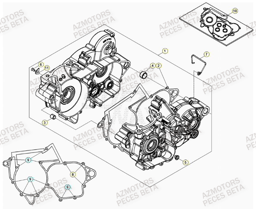 Carter Moteur BETA Pieces BETA RR 2T 300 RACING - (2020)