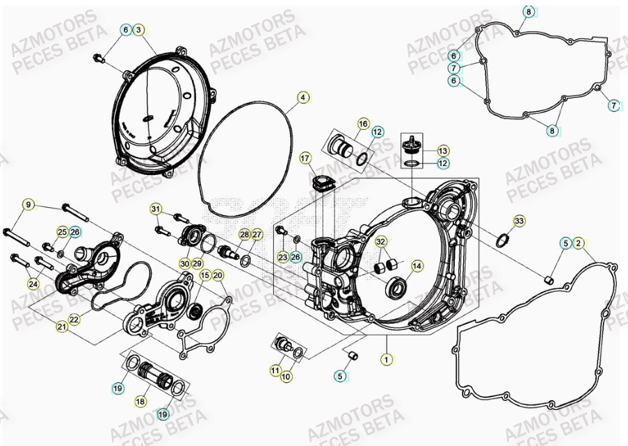 COUVERCLE EMBRAYAGE BETA RR 300 RACING MY20