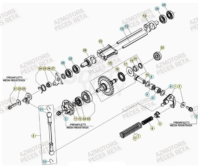 Culbuteur BETA Pieces BETA RR 2T 300 RACING - (2020)