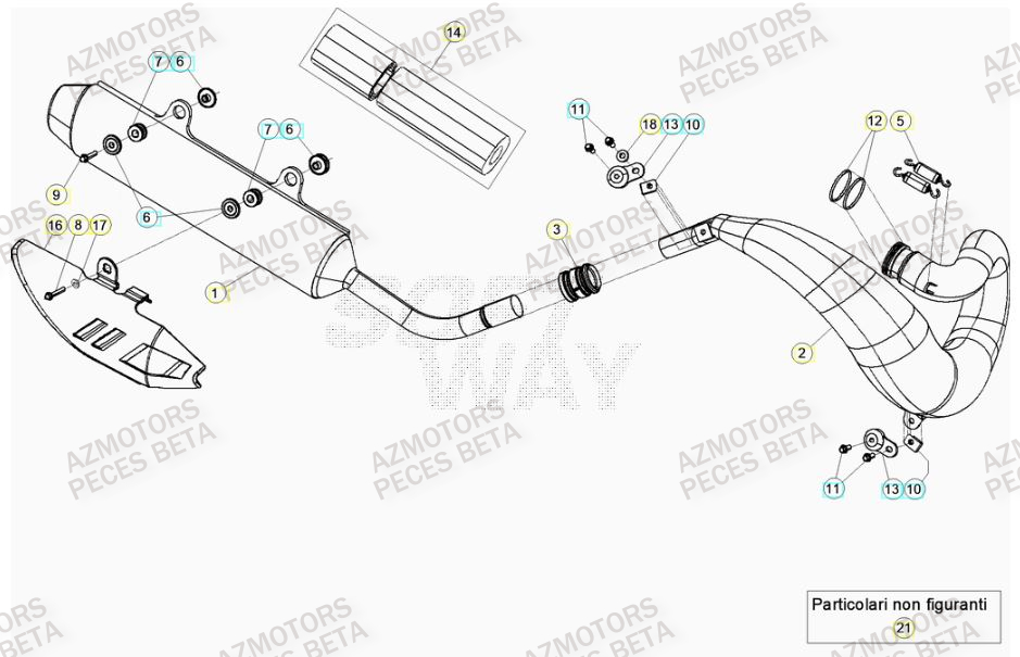 Echappement BETA Pieces BETA RR 2T 300 RACING - (2020)