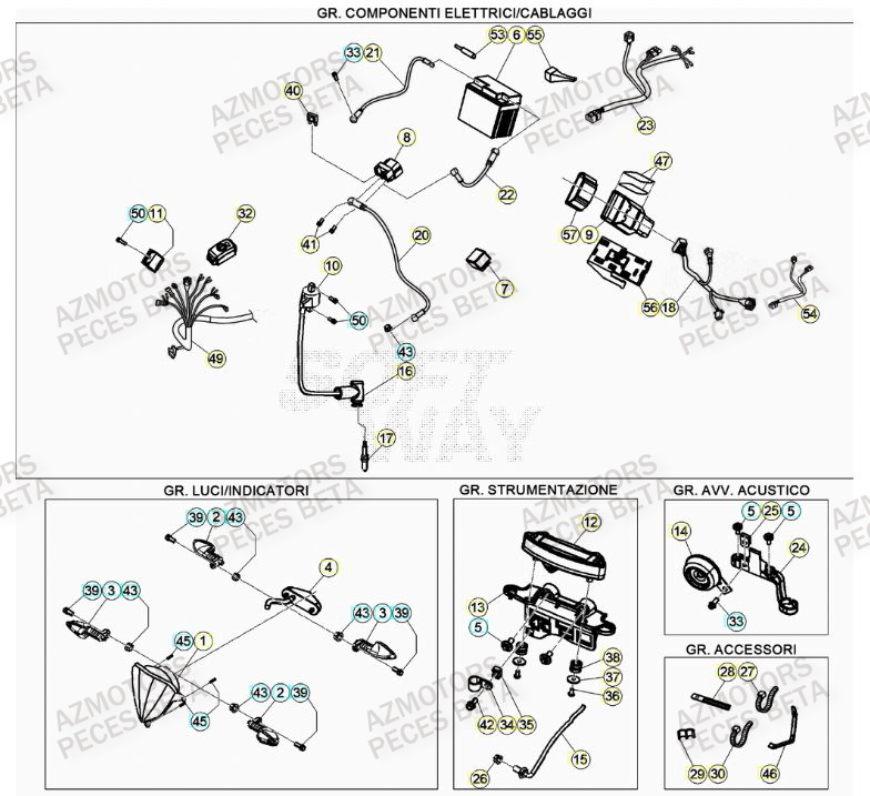 EQUIPEMENT_ELECTRIQUE BETA Pieces BETA RR 2T 300 RACING - (2020)