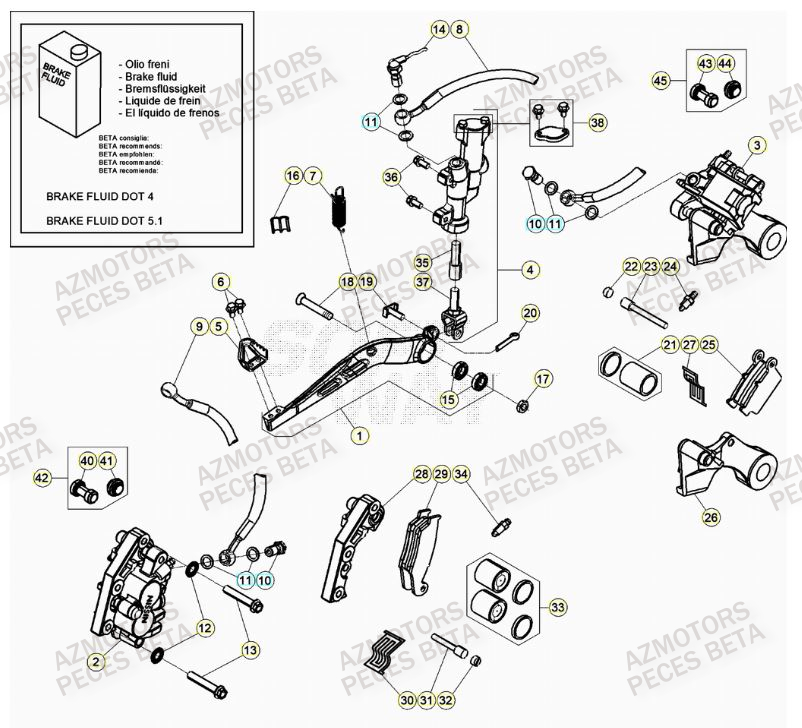 Freins BETA Pieces BETA RR 2T 300 RACING - (2020)