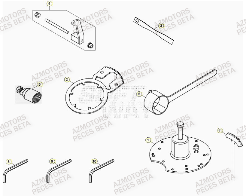 Outils BETA Pieces BETA RR 2T 300 RACING - (2020)