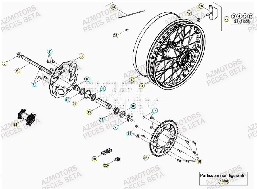 COURONNE Z.48 BETA pour ROUE ARRIERE de RR 300 RACING MY20