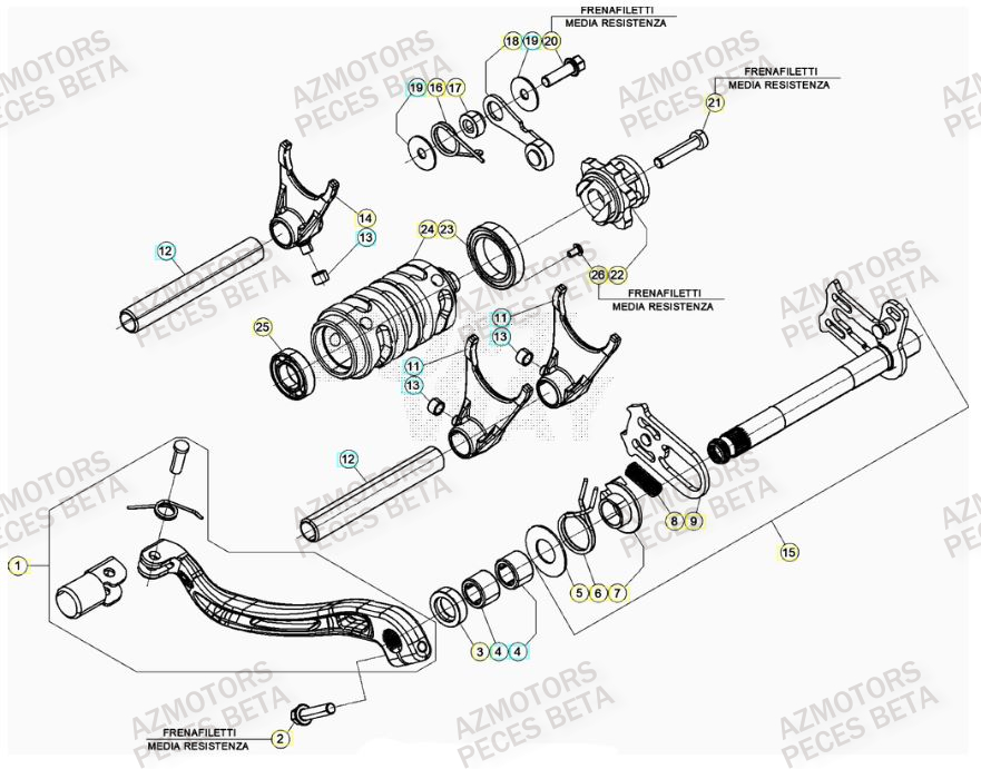Selecteur De Vitesses BETA Pieces BETA RR 2T 300 RACING - (2020)