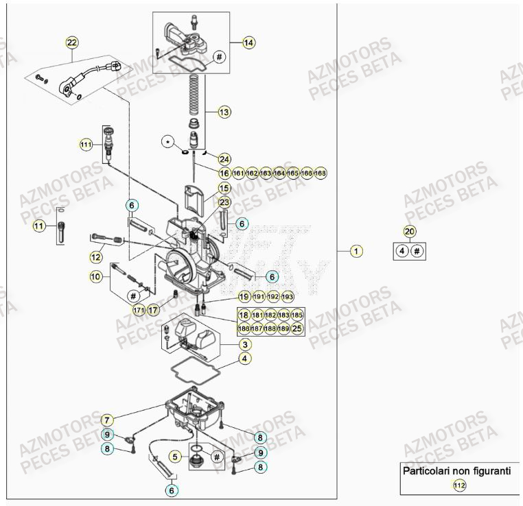 Carburateur BETA Pieces BETA RR 2T 300 RACING - (2021)