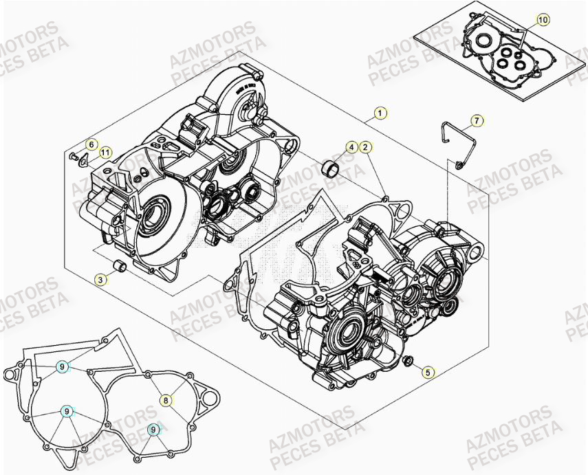 Carter Moteur BETA Pieces BETA RR 2T 300 RACING - (2021)