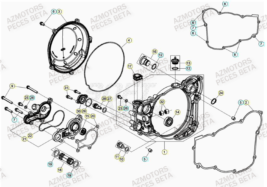 COUVERCLE EMBRAYAGE BETA RR 300 RACING MY21