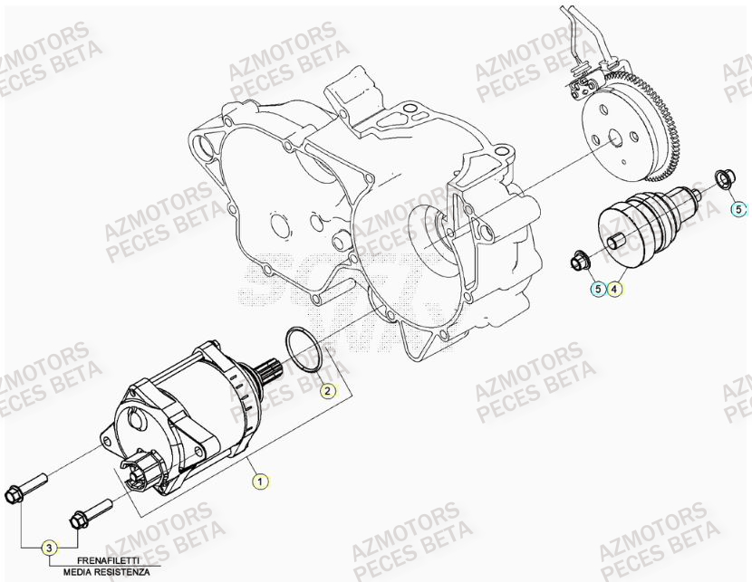 Demarreur BETA Pieces BETA RR 2T 300 RACING - (2021)