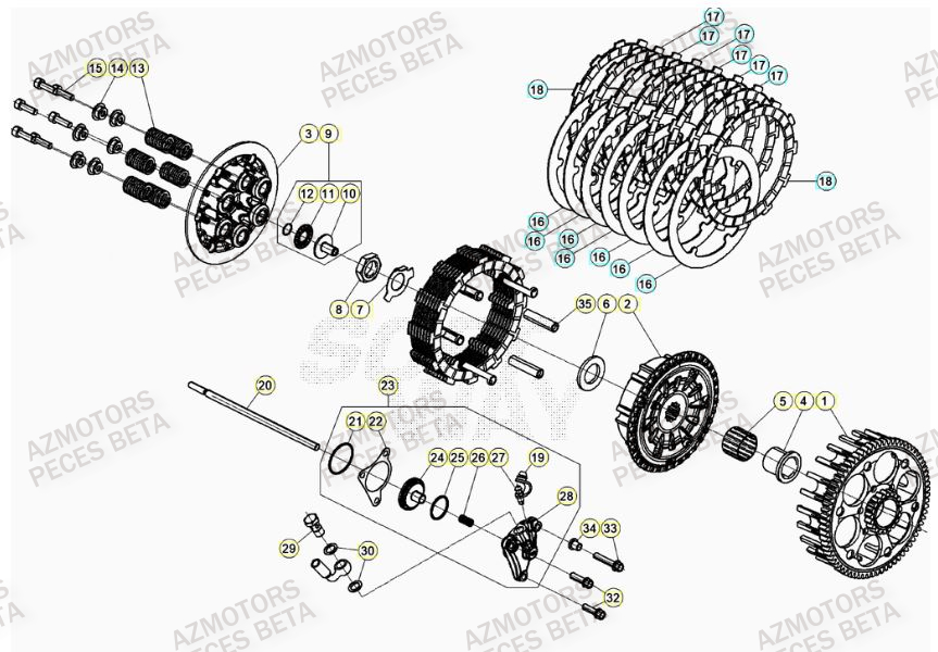 Embrayage BETA Pieces BETA RR 2T 300 RACING - (2021)