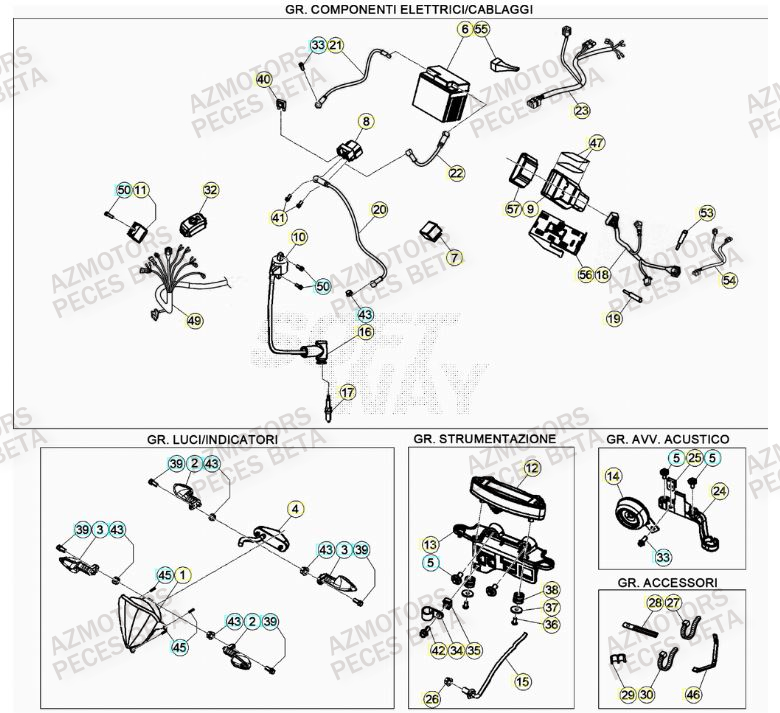 Equipement Electrique BETA Pieces BETA RR 2T 300 RACING - (2021)
