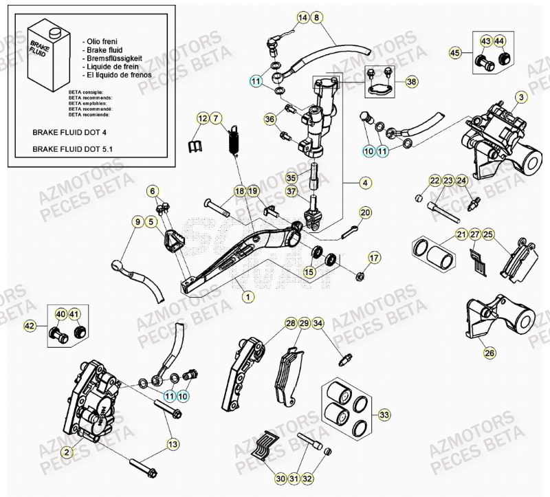 Freins BETA Pieces BETA RR 2T 300 RACING - (2021)