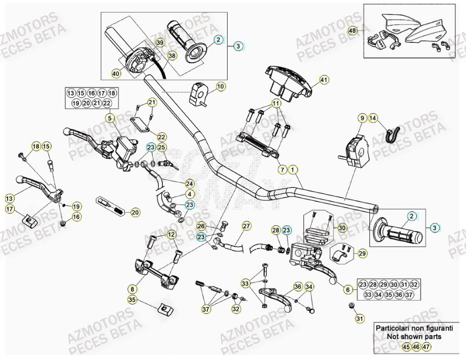 JEU PROTEGE-MAINS RR -BLANC- pour GUIDON de RR 300 RACING MY21