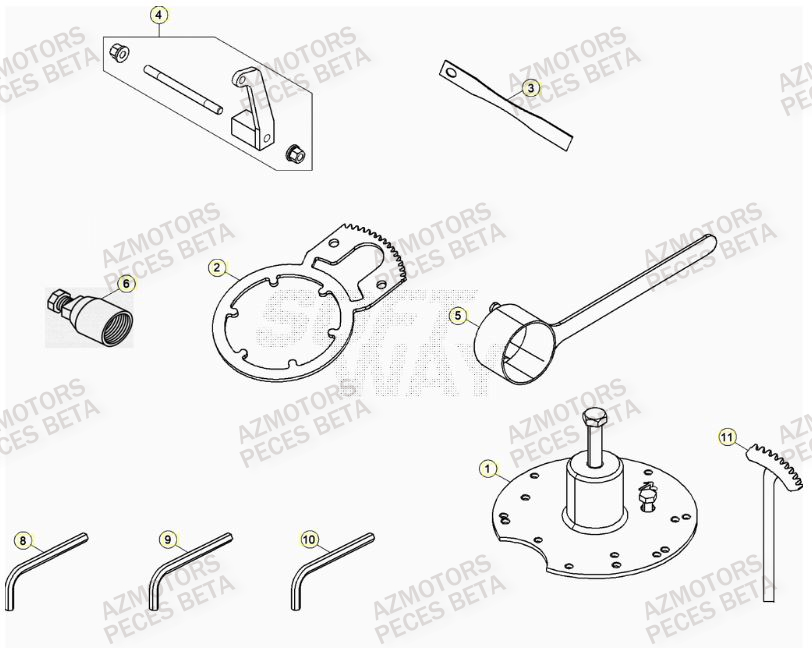 Outils BETA Pieces BETA RR 2T 300 RACING - (2021)