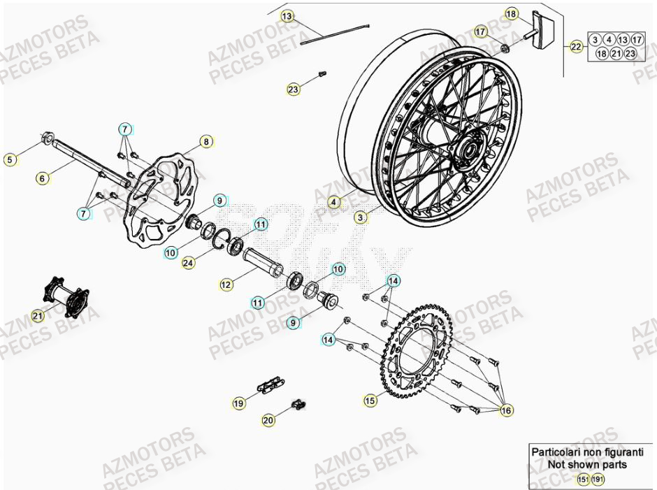 ROUE ARRIERE BETA RR 300 RACING MY21