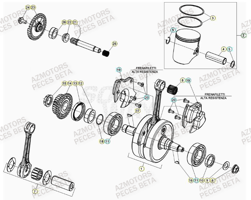 Vilebrequin BETA Pieces BETA RR 2T 300 RACING - (2021)