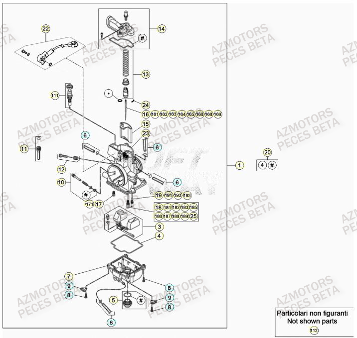 Carburateur BETA Pieces BETA RR 2T 300 RACING - (2022)