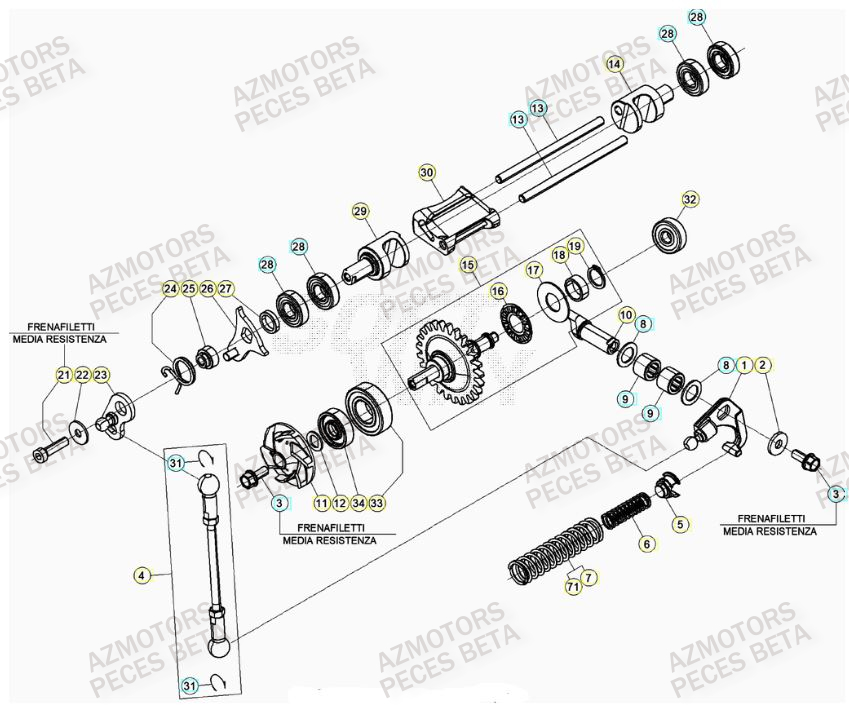Culbuteur BETA Pieces BETA RR 2T 300 RACING - (2022)
