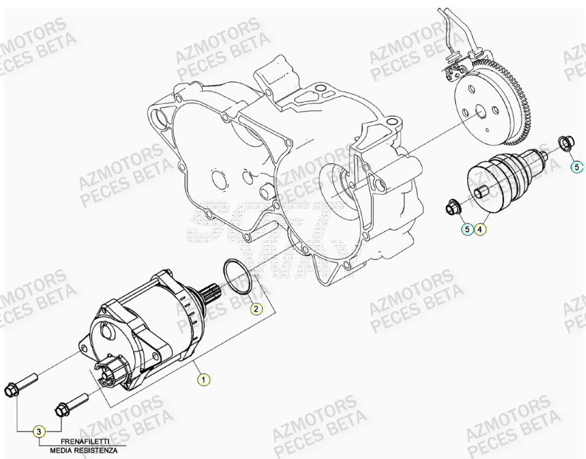 Demarreur BETA Pieces BETA RR 2T 300 RACING - (2022)