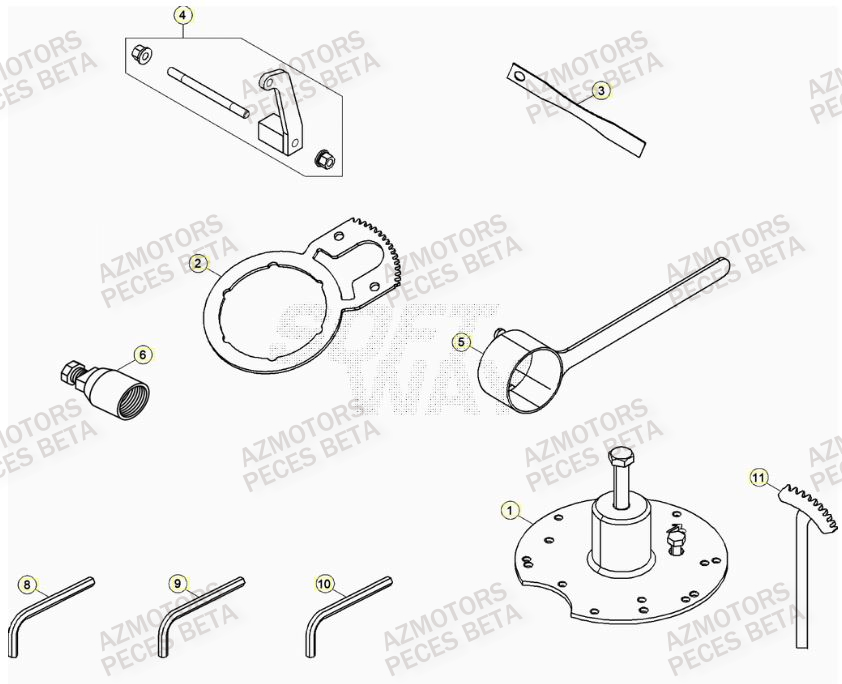 Outils BETA Pieces BETA RR 2T 300 RACING - (2022)