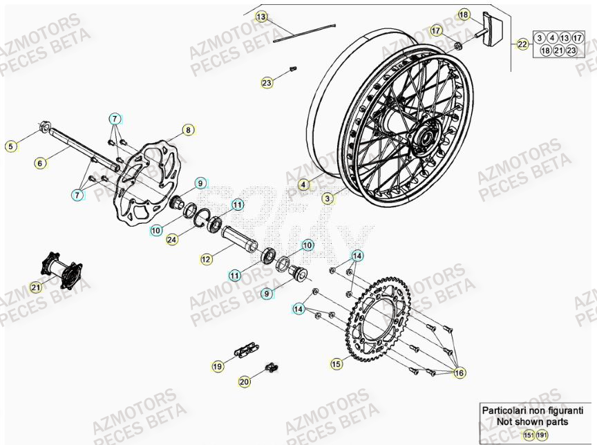 ROUE ARRIERE BETA RR 300 RACING MY22