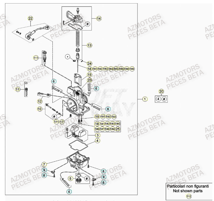 Carburateur BETA Pieces BETA RR 2T 300 RACING - (2023)