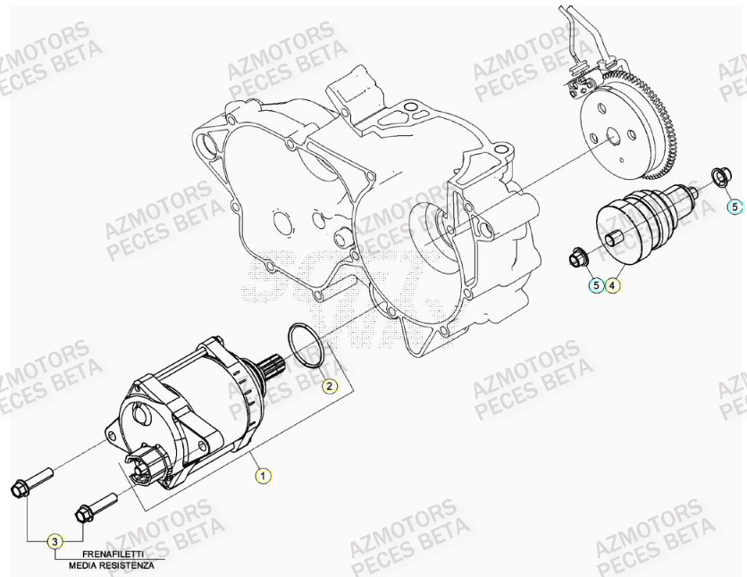 Demarreur BETA Pieces BETA RR 2T 300 RACING - (2023)
