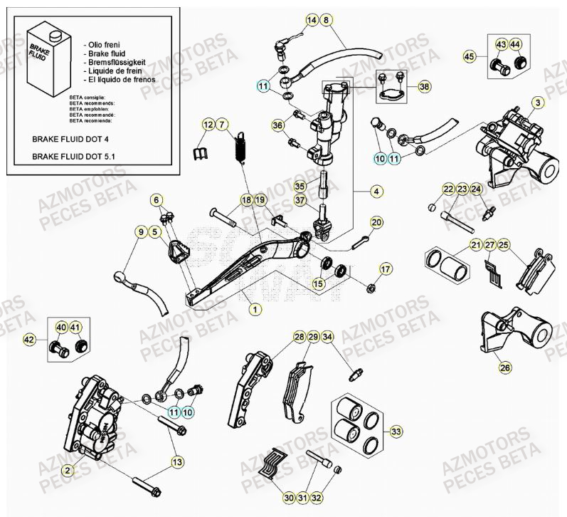 Freins BETA Pieces BETA RR 2T 300 RACING - (2023)