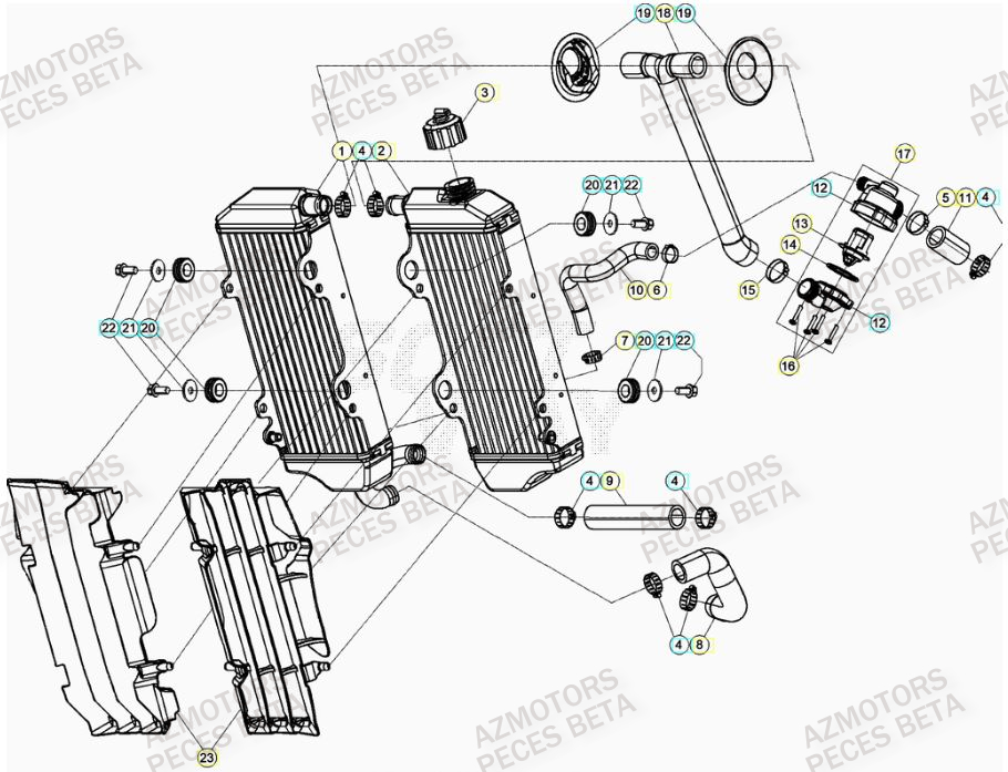 RADIATEUR pour RR 300 RACING MY23