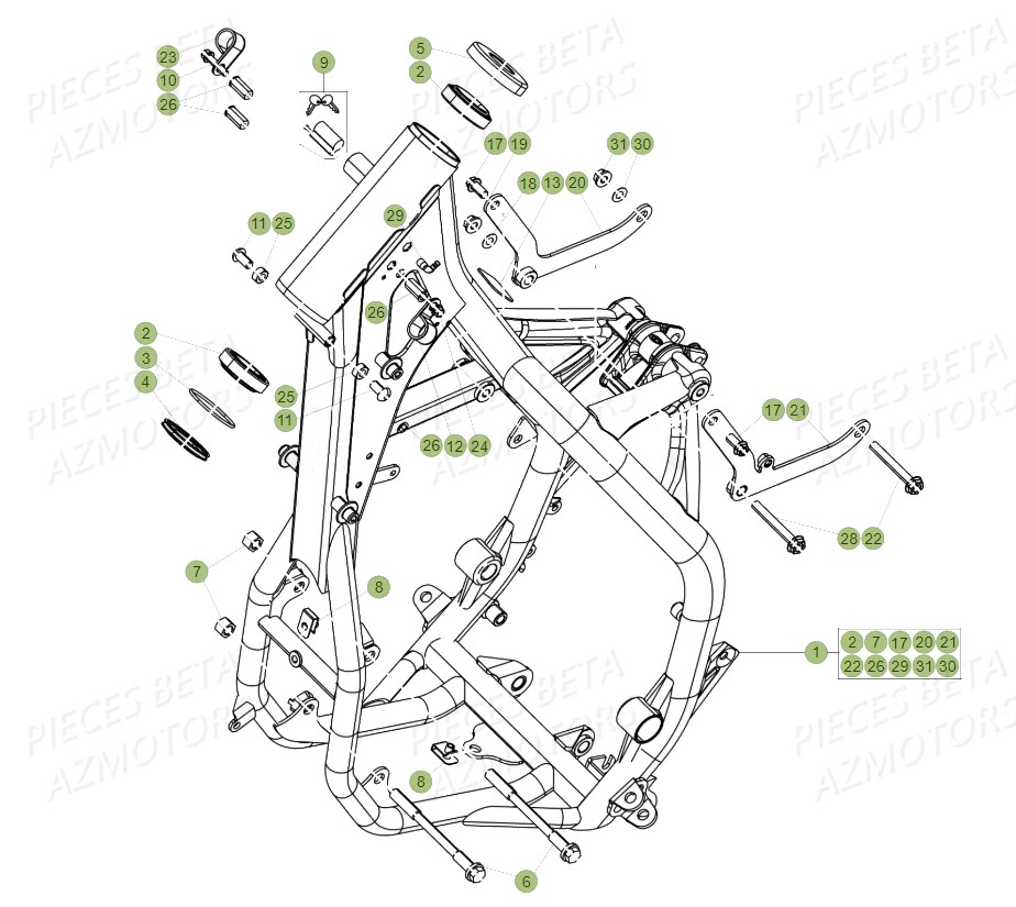 Chassis BETA Pieces BETA RR 2T 300 RACING - (2018)