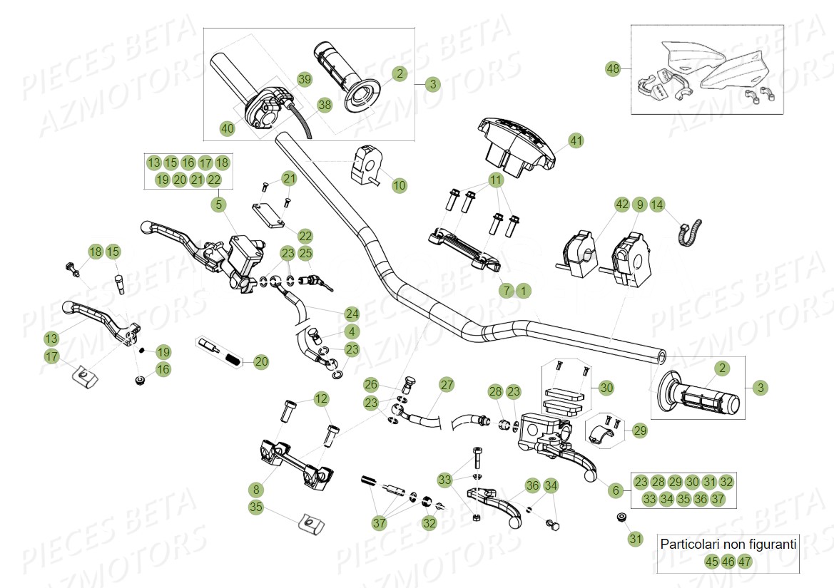 COMMANDES_GUIDON BETA Pieces BETA RR 2T 300 RACING - (2018)