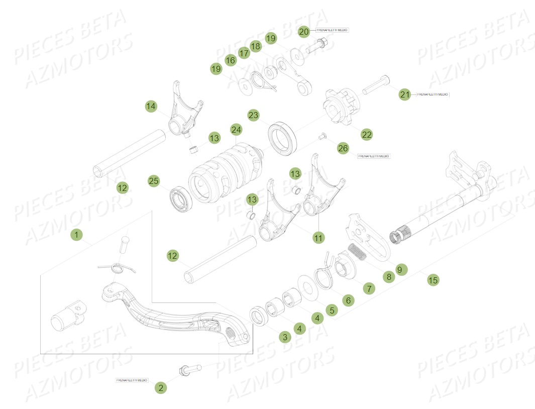 Commande De Boite A Vitesses BETA Pieces BETA RR 2T 300 RACING - (2018)