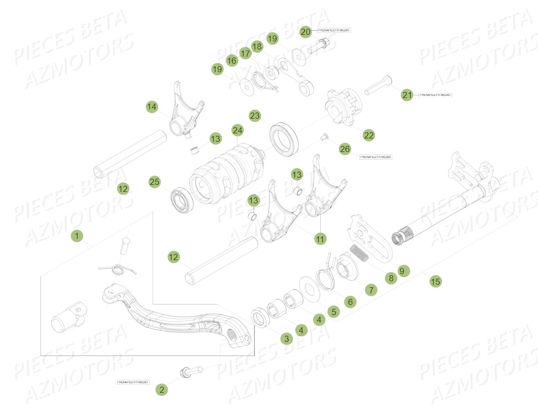 COMMANDE DE BOITE A VITESSES BETA RR 300 RC 2T MY18