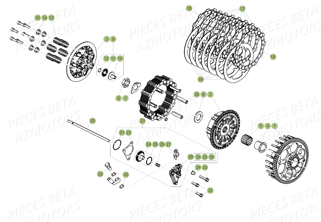 Embrayage BETA Pieces BETA RR 2T 300 RACING - (2018)