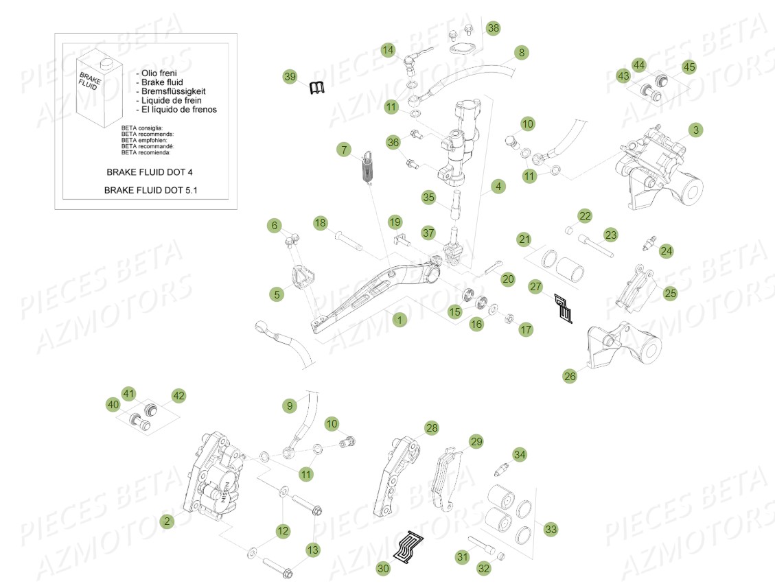 Freins BETA Pieces BETA RR 2T 300 RACING - (2018)