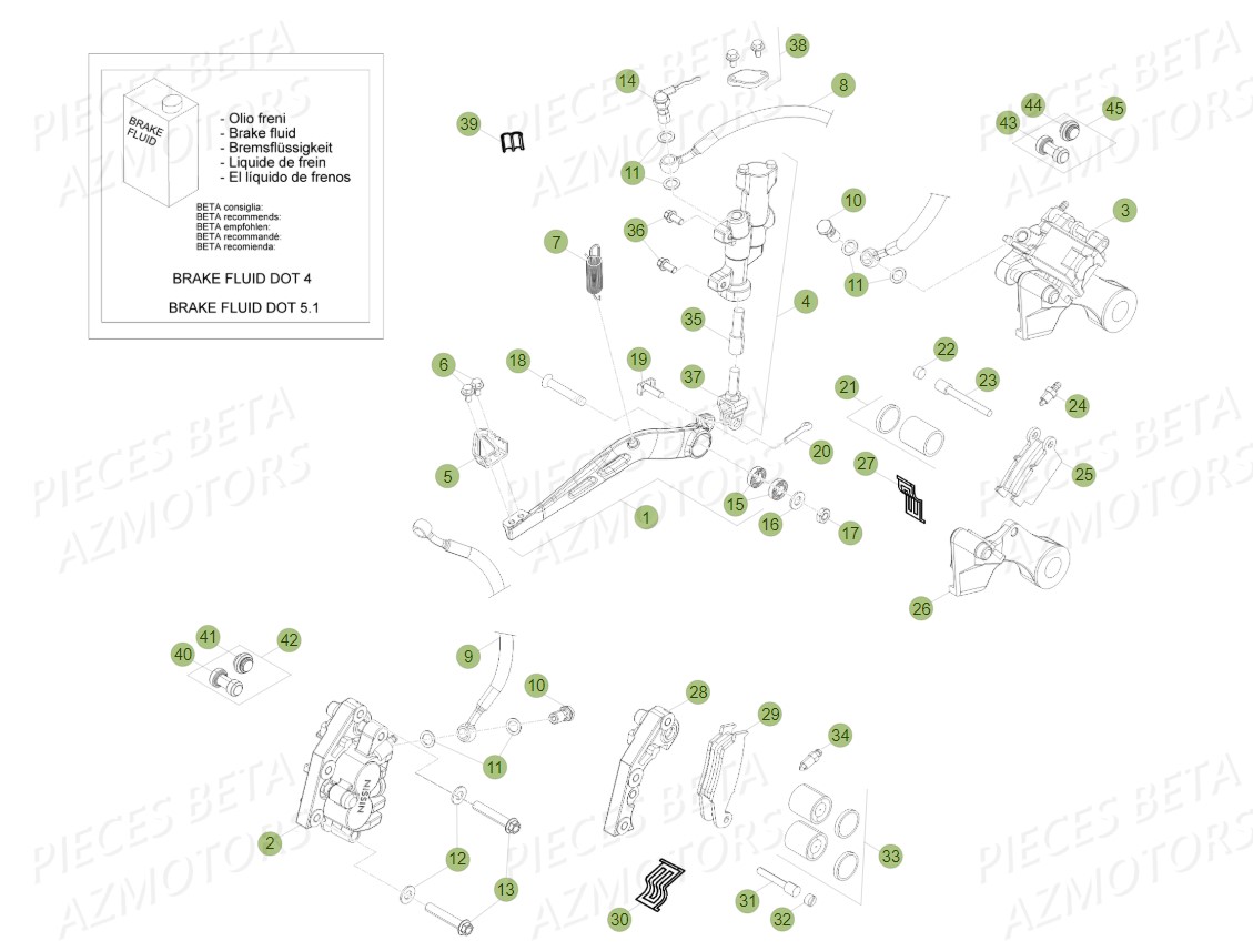 FREINS BETA Pieces BETA RR 2T 300 RACING - (2018)