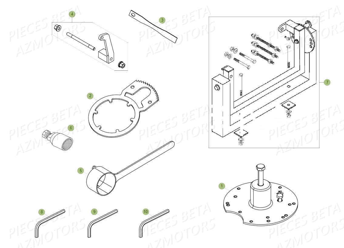 Outillage Special BETA Pieces BETA RR 2T 300 RACING - (2018)
