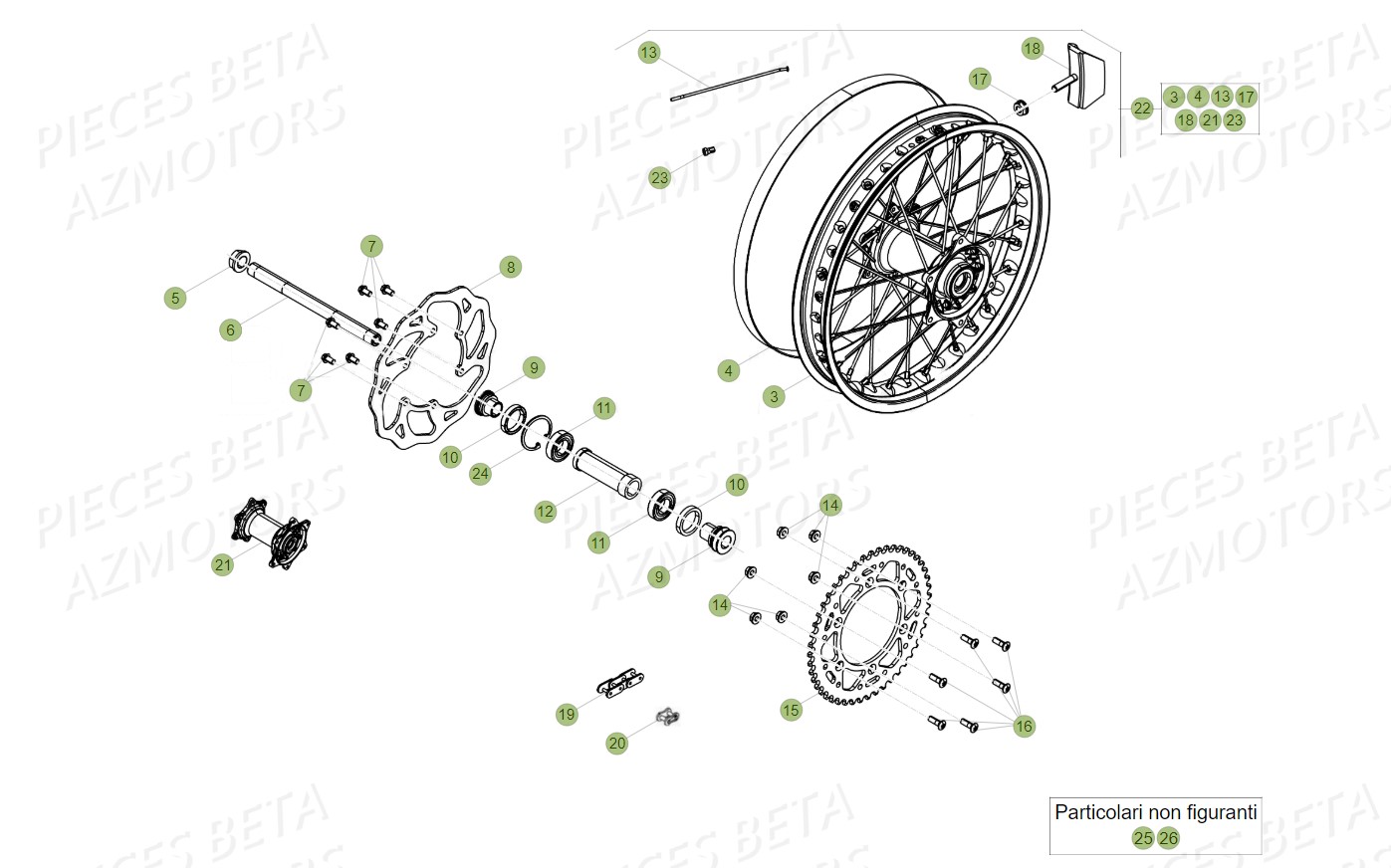 COURONNE Z.49 BETA pour ROUE ARRIERE de RR 300 RC 2T MY18
