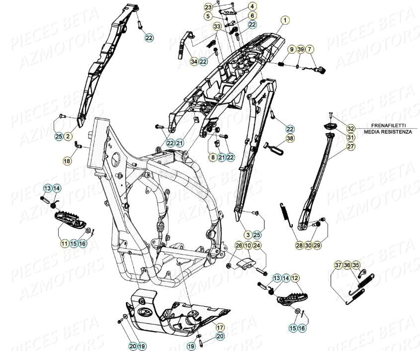 ACCESSOIRES DU CHASSIS pour RR 350 4T 2020