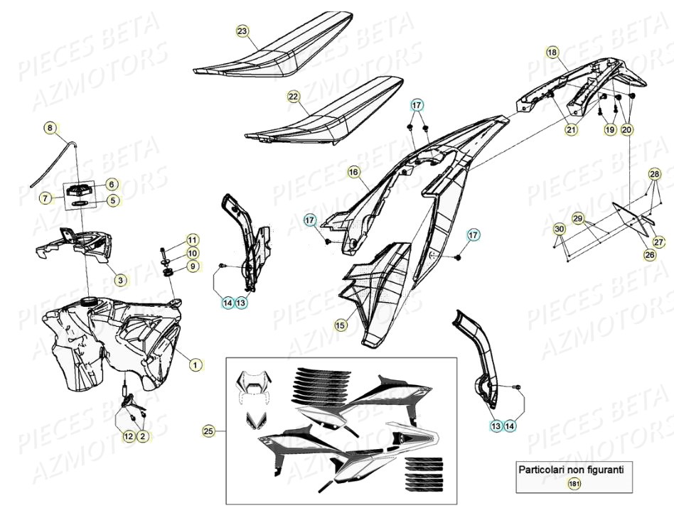 CARENAGES ARRIERE pour RR 350 4T 2020