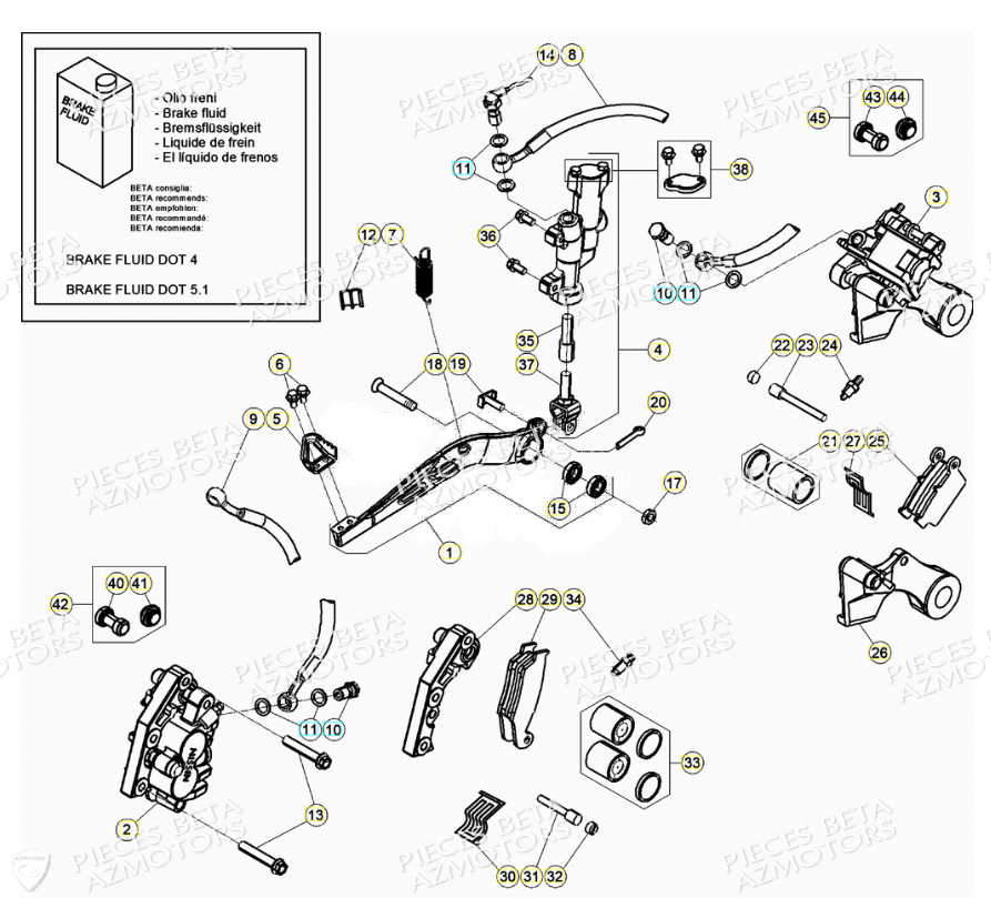 Freins BETA Pièces Beta RR 4T 350 Enduro - (2021)