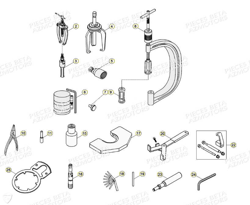 Outillages Special BETA Pièces Beta RR 4T 350 Enduro - (2021)