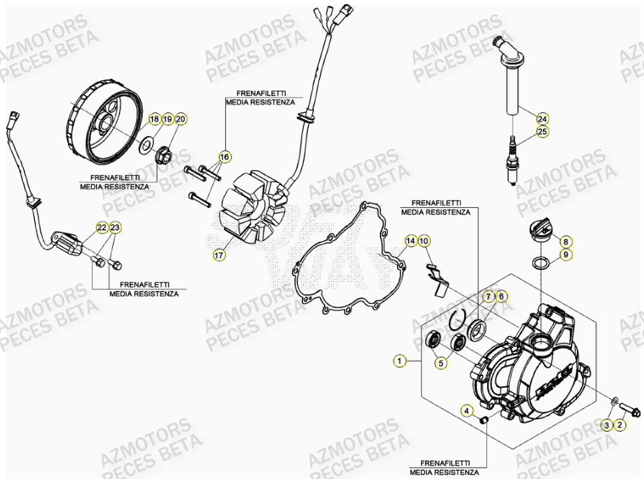 Allumage BETA Pièces Beta RR 4T 350 Enduro - (2022)
