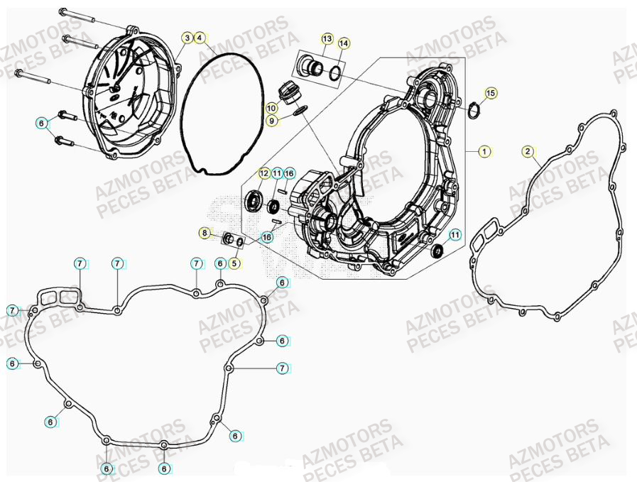 Couvercle Embrayage BETA Pièces Beta RR 4T 350 Enduro - (2022)