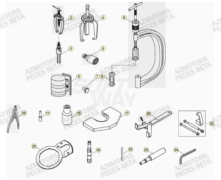 Outils BETA Pièces Beta RR 4T 350 Enduro - (2022)