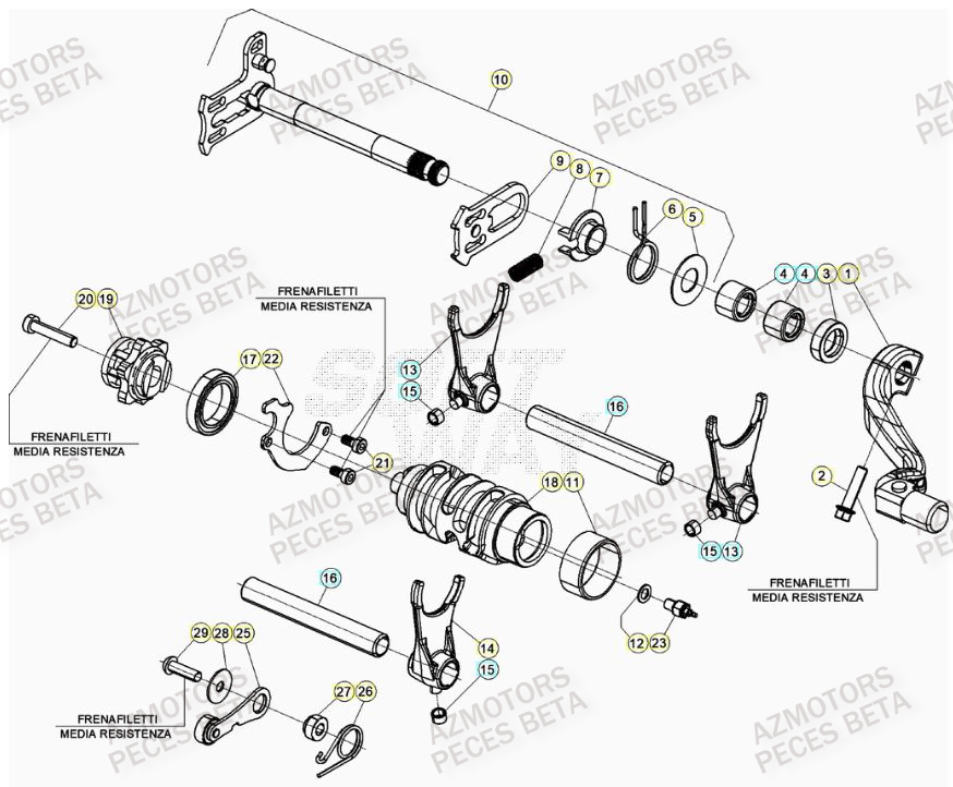 Selecteur De Vitesses BETA Pièces Beta RR 4T 350 Enduro - (2022)