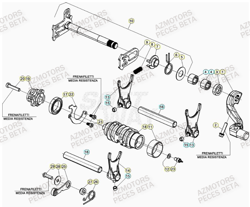 SELECTEUR_DE_VITESSES BETA Pièces Beta RR 4T 350 Enduro - (2022)