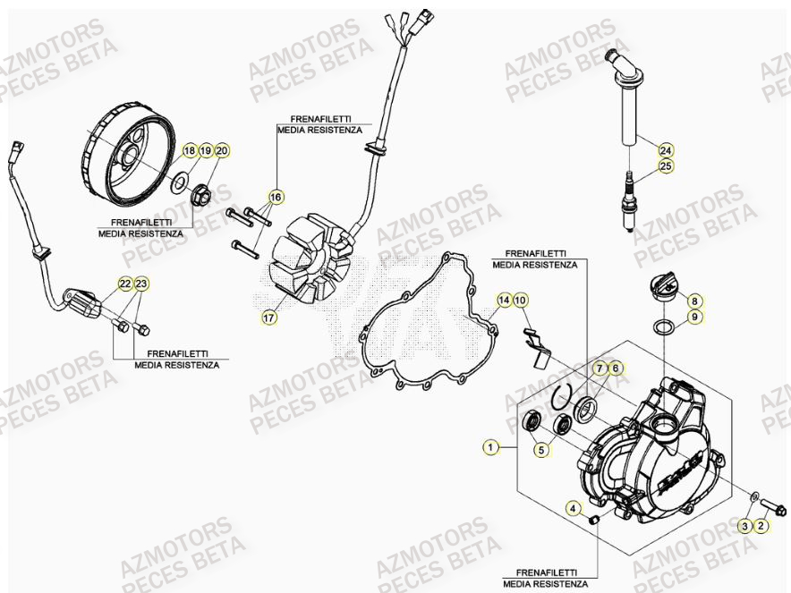 Allumage BETA Pièces Beta RR 4T 350 Enduro - (2023)
