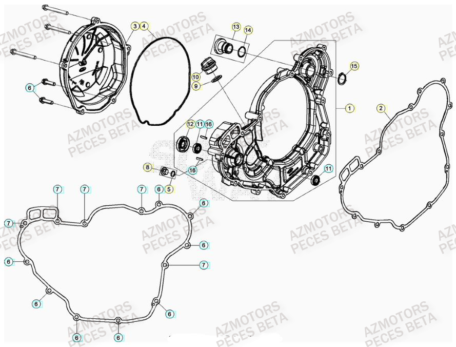 Couvercle Embrayage BETA Pièces Beta RR 4T 350 Enduro - (2023)